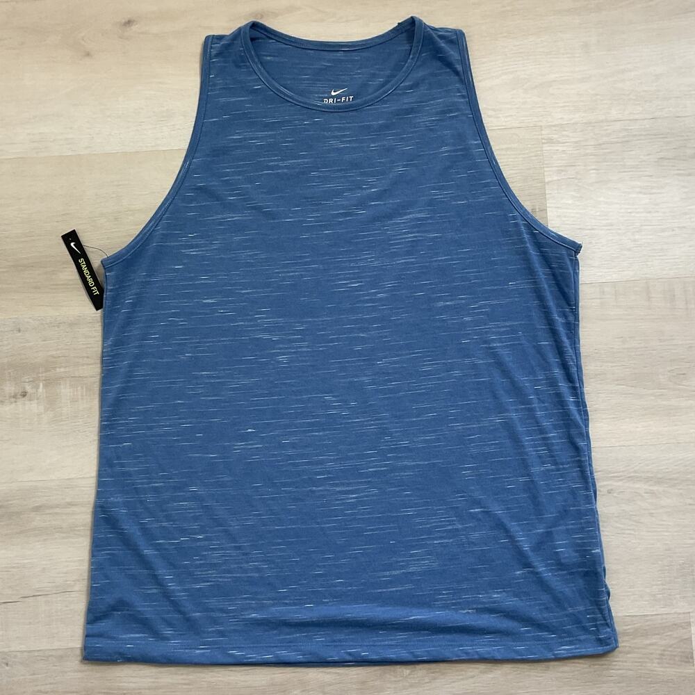 Nike Standard Fit Womens Crew Neck Tank Top Blue XL NWT